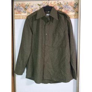Ministry of Defence Ordonance XL Military Green Button Down Outdoor Wool Shirt